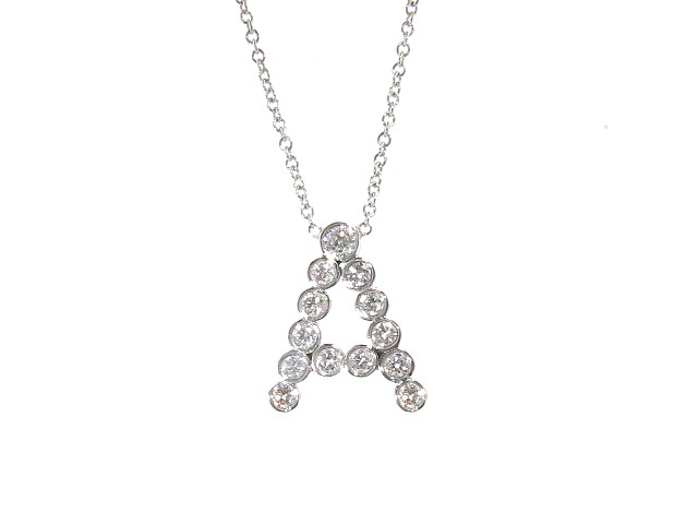 diamond initial necklace